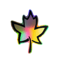 Load image into Gallery viewer, Holographic Carbon Leaf Sticker

