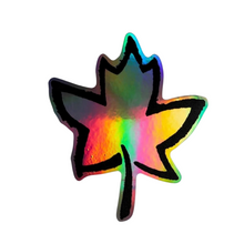Load image into Gallery viewer, Holographic Carbon Leaf Sticker
