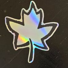 Load image into Gallery viewer, Holographic Carbon Leaf Sticker

