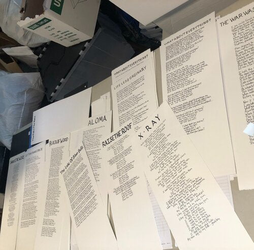 Handwritten Lyrics - Signed (Unframed)